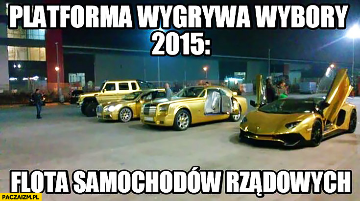 Platforma Obywatelska wygrywa wybory 2015 flota samochodów rządowych złote