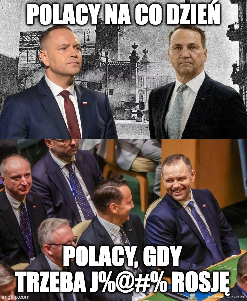 Polacy na co dzień vs Polacy gdy trzeba jechać rosję Nawrocki Sikorski