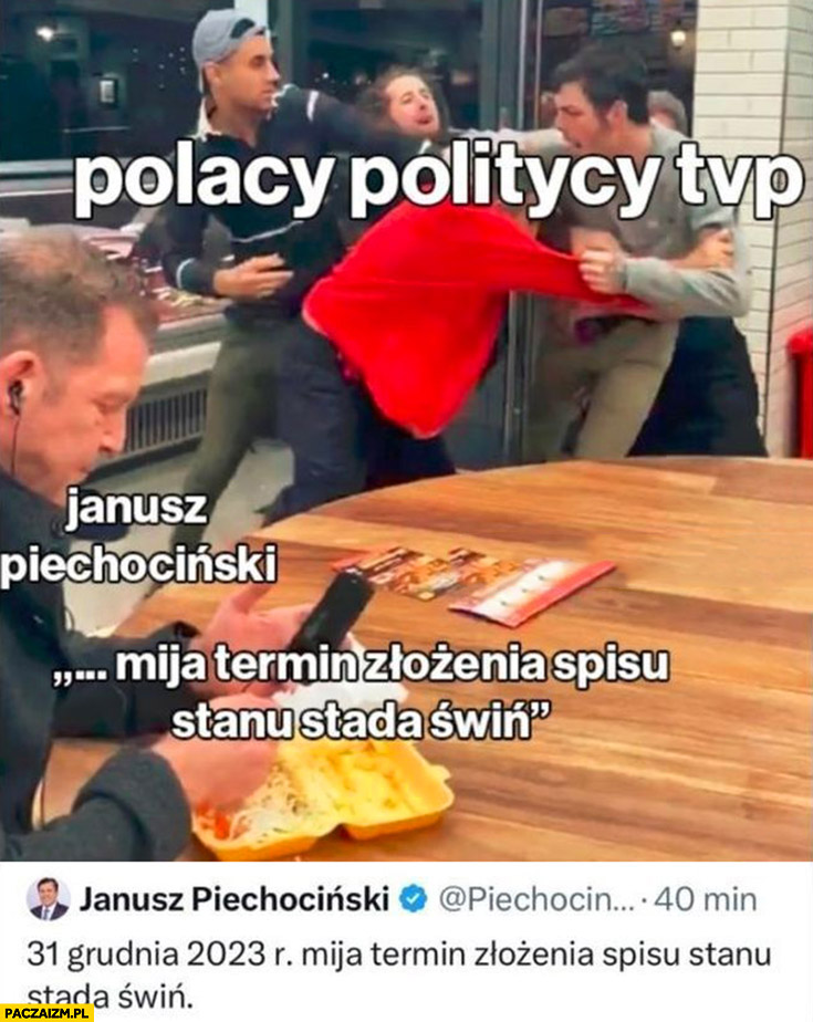 Polacy politycy TVP walczą w tym czasie Janusz Piechociński mija termin złożenia spisu stada świn
