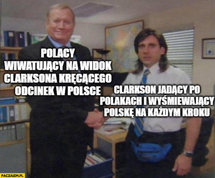 Polacy wiwatujący na widok Clarksona kręcącego odcinek w Polsce vs Clarkson jadący po polakach i wyśmiewający Polskę na każdym kroku