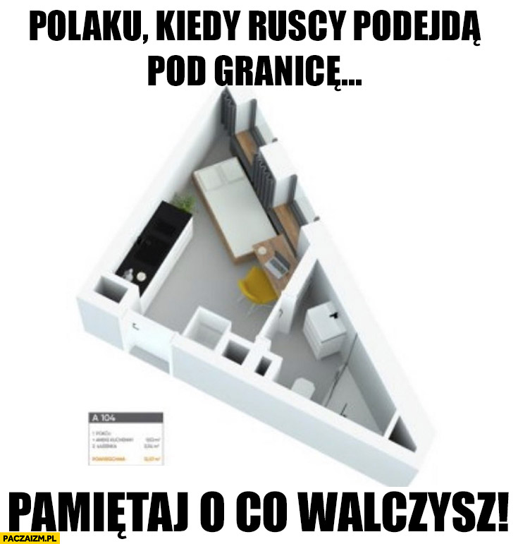 Polaku kiedy ruscy podejdą pod granice pamietaj o co walczysz mikrokawalerka