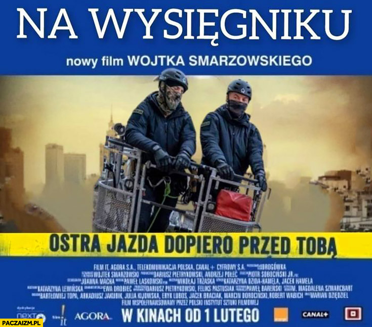 Policjanci na wysięgniku nowy film Smarzowskiego plakat filmowy