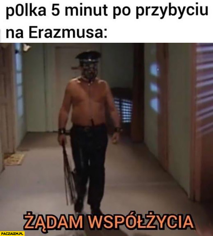 Polka 5 minut po przybyciu na Erazmusa żądam współżycia