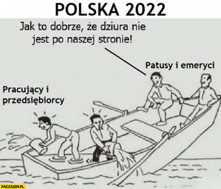 Polska 2022 łódź tonie patusy i emeryci: dobrze, że dziura nie jest po naszej stronie, pracujący i przedsiębiorcy wylewają wodę
