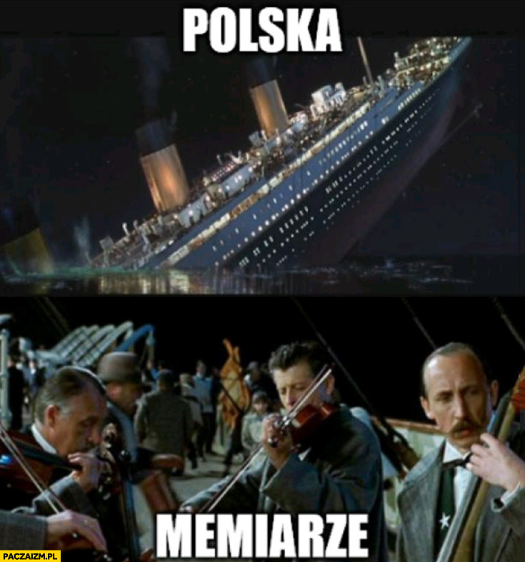 Polska Titanic tonie memiarze orkiestra gra
