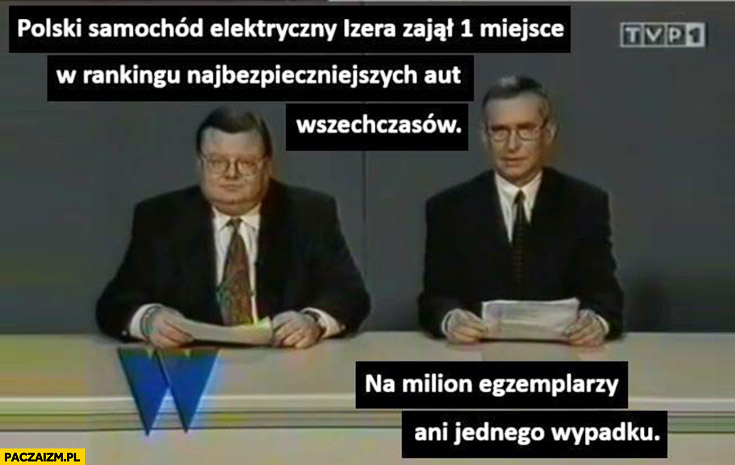 Polski samochód elektryczny Izera zajął 1 miejsce w rankingu najbezpieczniejszych aut wszechczasów: na milion egzemplarzy ani jednego wypadku