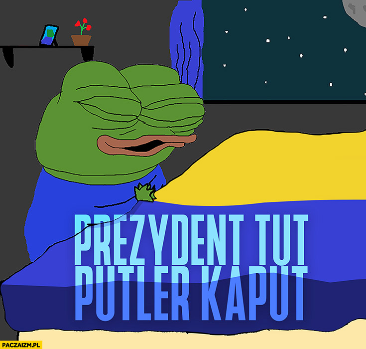 Prezydent tut Putler kaput Putin żaba Pepe modli się