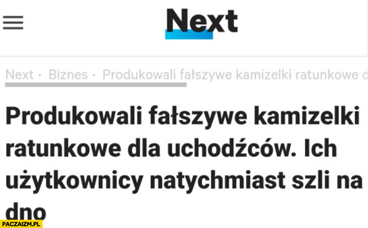 Produkowali fałszywe kamizelki ratunkowe dla uchodźców ich użytkownicy natychmiast szli na dno