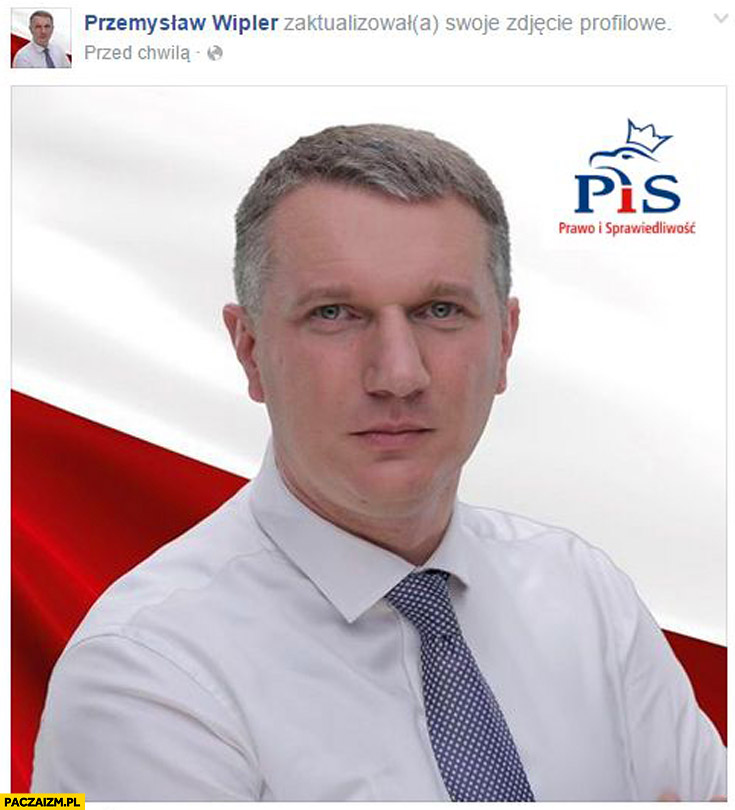 Przemysław Wipler zaktualizował zdjęcie profilowe logo PiS