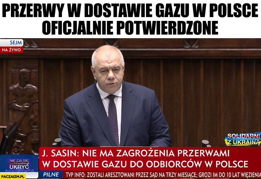 Przerwy w dostawie gazu w Polsce oficjalnie potwierdzone Sasin powiedział, że nie ma zagrożenia przerwami
