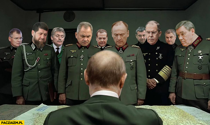 Putin jak hitler scena z filmu upadek przeróbka