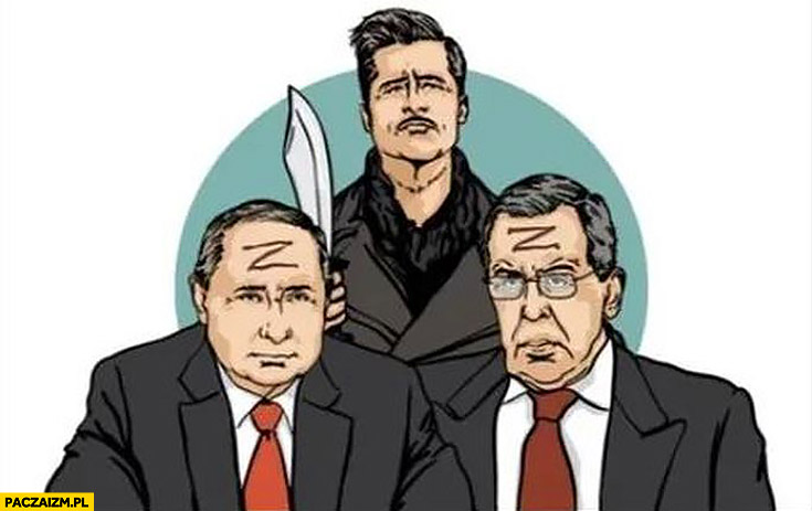 Putin Ławrow z na czole bękarty wojny Brad Pitt