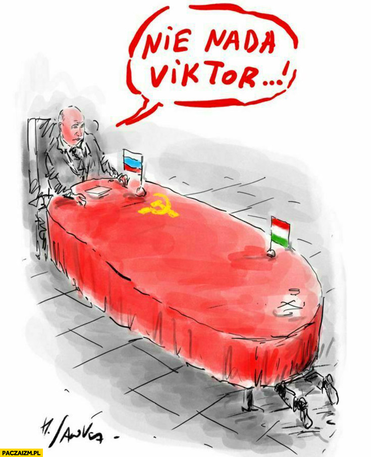 Putin Orban pod stołem nie nada Viktor Sawka