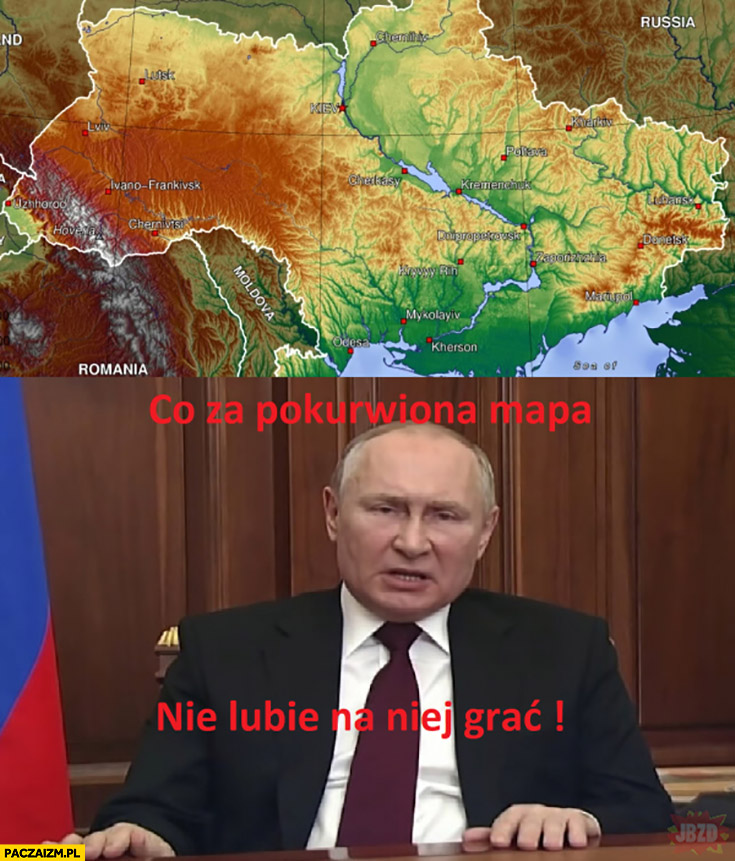 Putin Ukraina co za pokurwiona mapa nie lubię na niej grac Kamil Steinbach