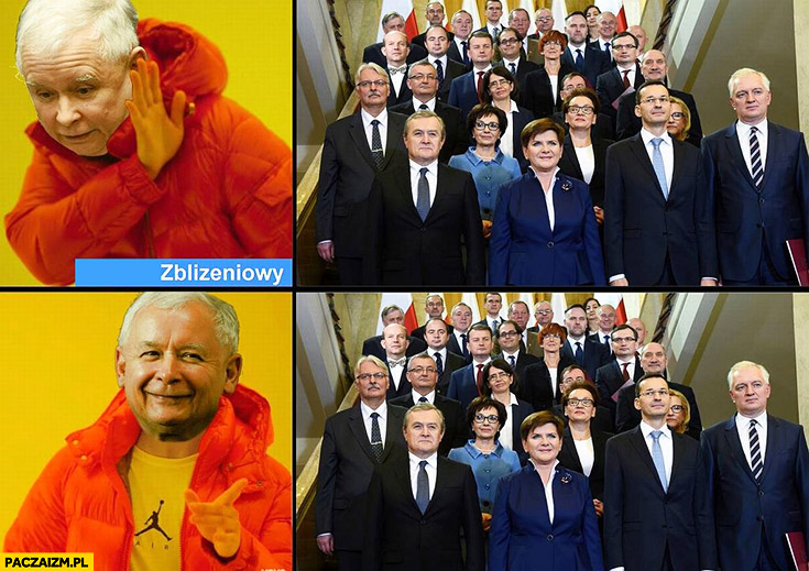 Rekonstrukcja rządu PiS Kaczyński Drake przed i po taki sam rząd