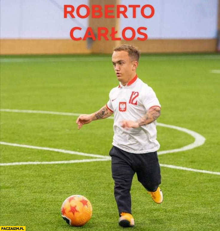 Roberto Carłos Mini Majk ekipa friza piłkarz gra w piłkę