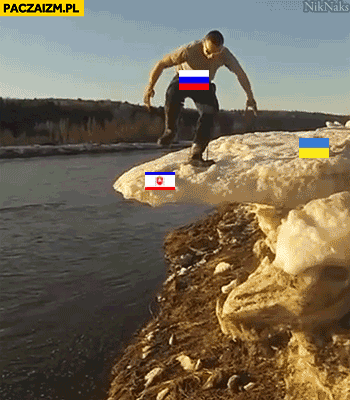 Rosja oddzielająca Krym od Ukrainy spada animacja