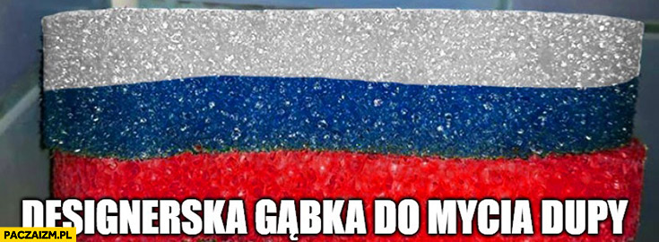 Rosyjska flaga designerska gąbka do mycia dupy