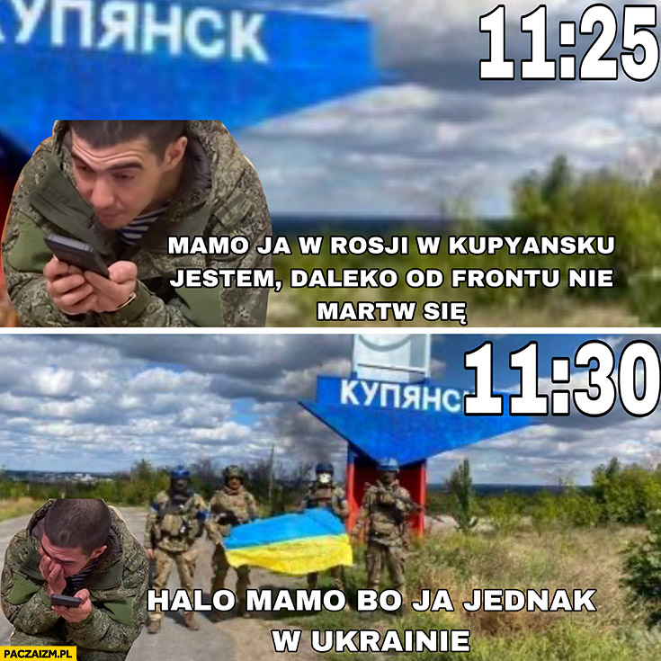 Rosyjski żołnierz dzwoni do mamy jestem daleko od frontu 5 minut później jednak na Ukrainie
