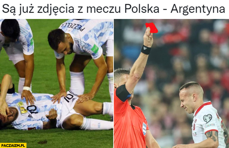 Są już zdjęcia z meczu Polska-Argentyna Messi faulowany czerwona kartka mistrzostwa świata Katar 2022