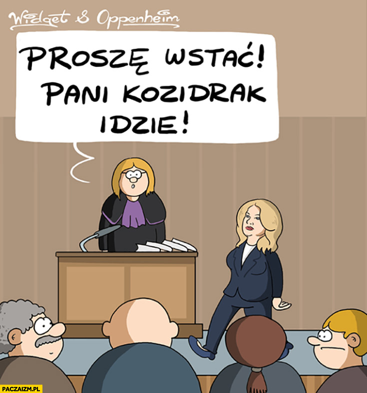 Sąd proszę wstać pani Beata Kozidrak idzie rozprawa wyrok widget