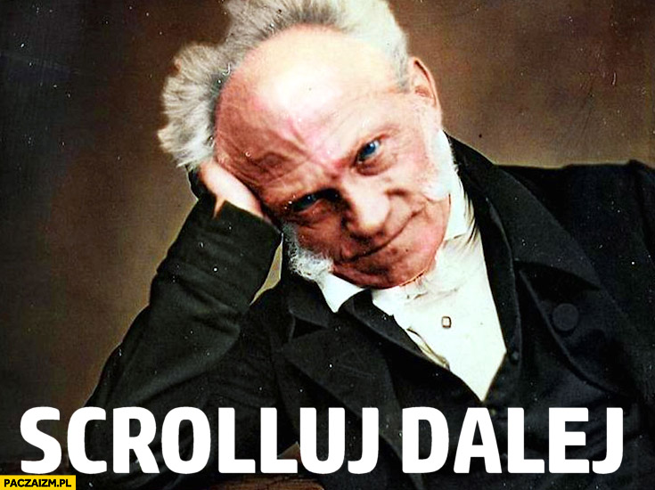 Scrolluj dalej Schopenhauer patrzy