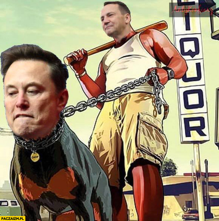 Sikorski Elon Musk na smyczy przeróbka GTA