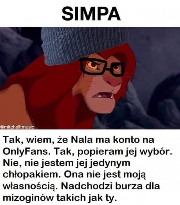 Simba simpa wiem, że Nela ma konto na onlyfans popieram jej wybór, nie jestem jej jedynym chłopakiem