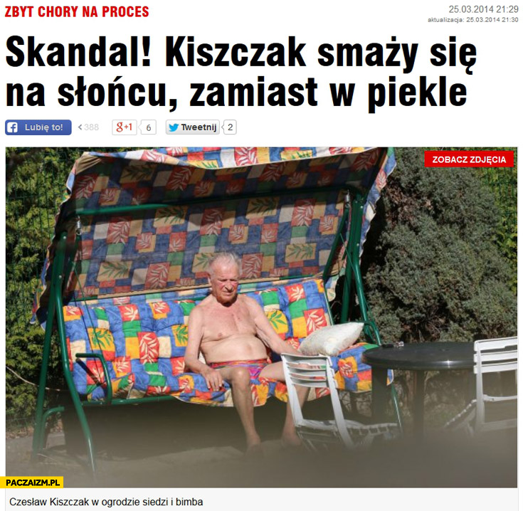 Skandal Kiszczak smaży się na słońcu zamiast w piekle