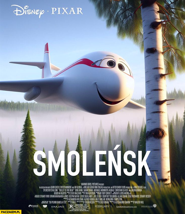 Smoleńsk Tupolew film bajka Disney Pixar plakat AI sztuczna inteligencja
