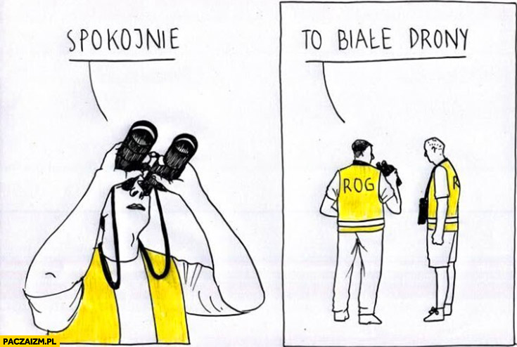 Spokojnie to białe drony ruch obrony granic