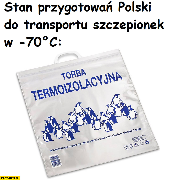 Stan przygotowań Polski do transportu szczepionek w minus 70 stopniach torba termoizolacyjna