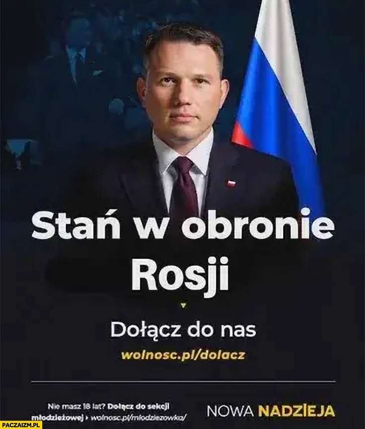 Stań w obronie rosji Mentzen wolność nowa nadzieja konfederacja młodzieżówka