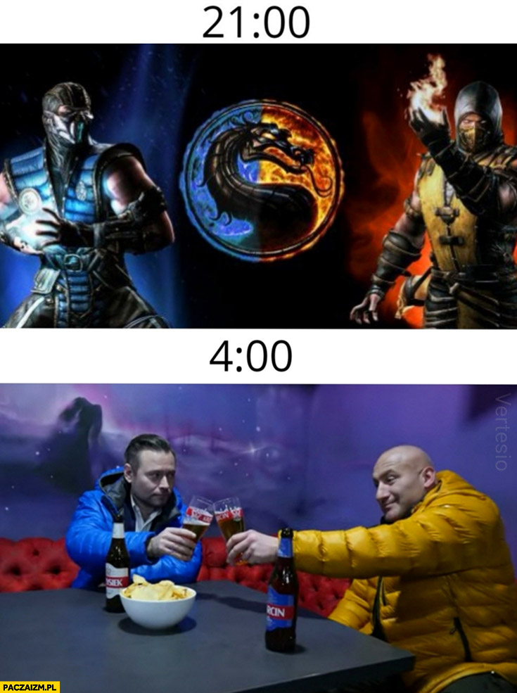 Stanowski Najman 21 Mortal Kombat jak Sub-Zero Scorpion 4 rano pogodzeni