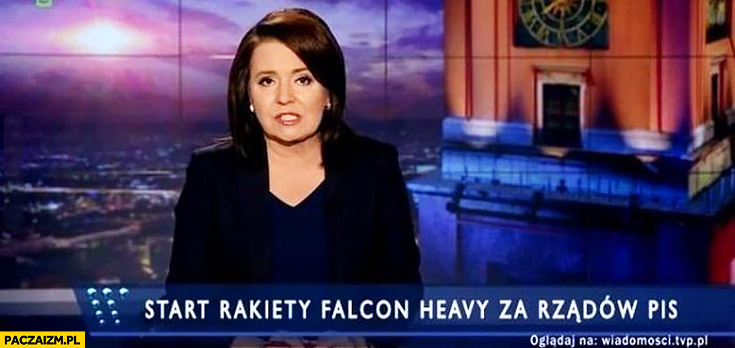 Start rakiety Falcon Heavy za rządów PiS Danuta Holecka Wiadomości TVP