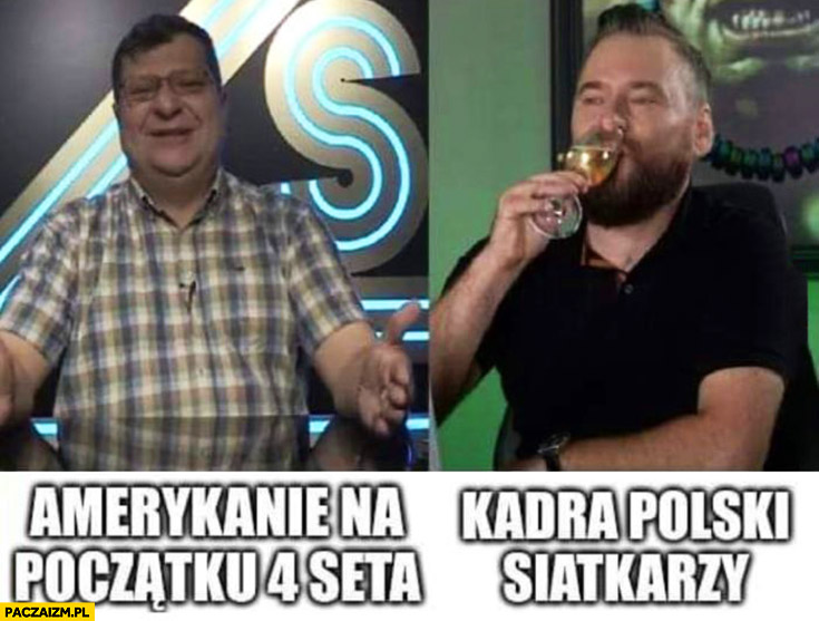 Stonoga amerykanie na początku 4. seta, Stanowski kadra polski siatkarzy