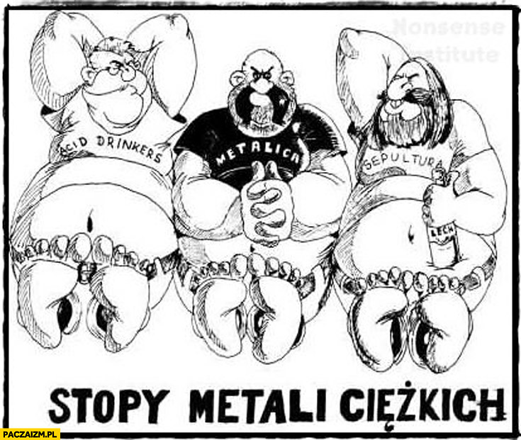 Stopy metali ciężkich grubi heavy metalowcy