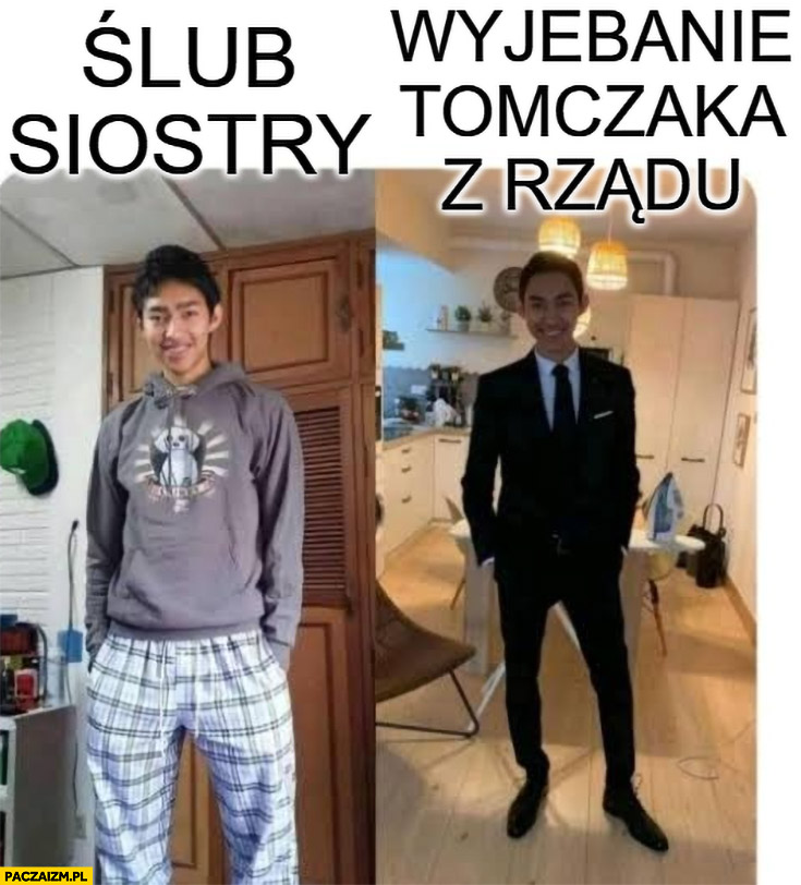 Strój obiór stylowa na ślub siostry vs wywalenie Tomczaka z rządu