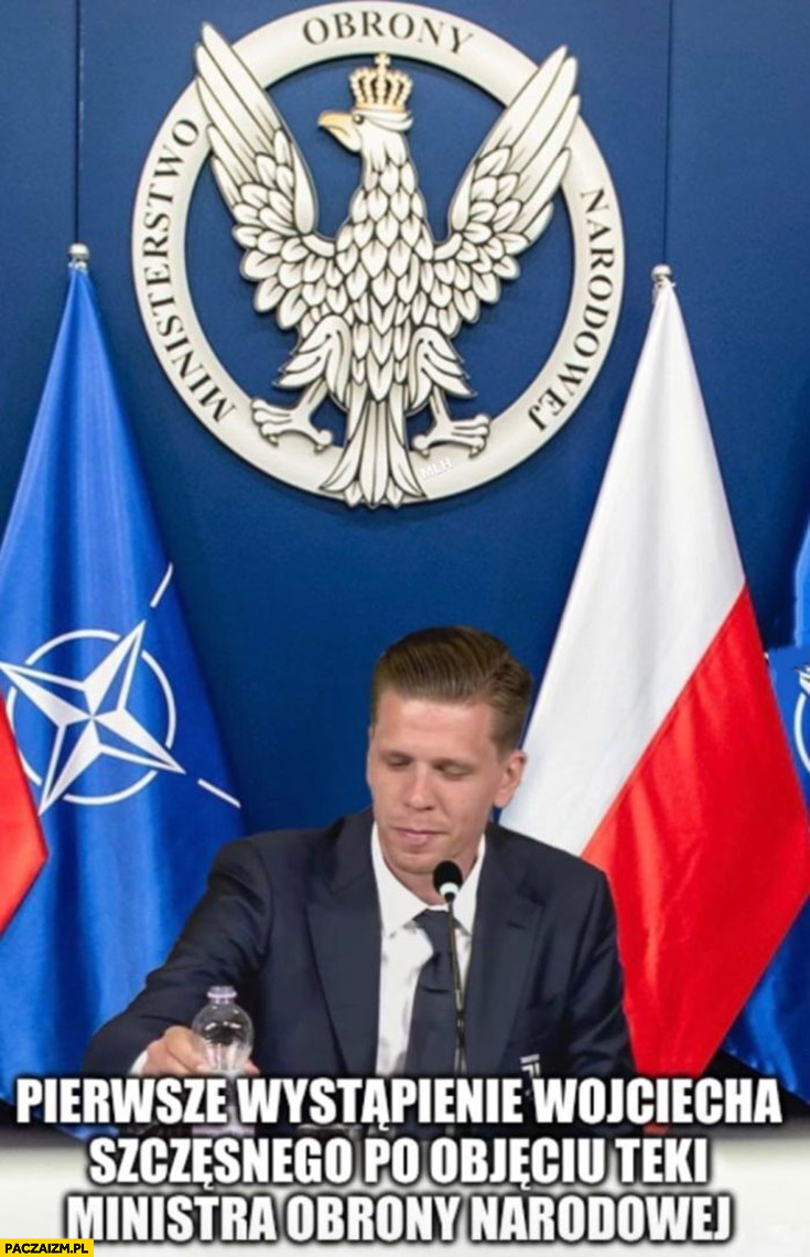 Szczęsny pierwsze wystąpienie Wojciecha Szczęsnego po objęciu teki ministra obrony narodowej