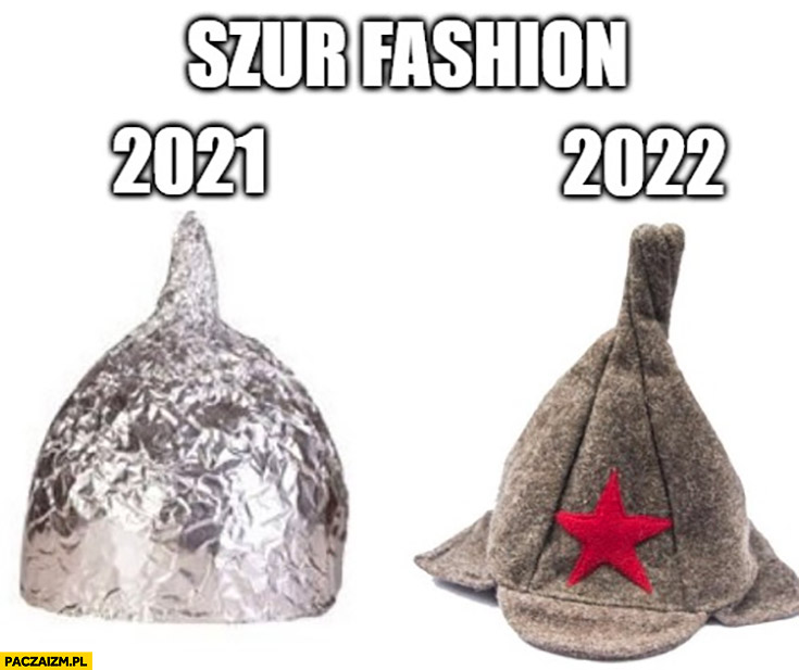 Szur fashion szurska moda 2021 czapeczka foliowa 2022 ruska czapka