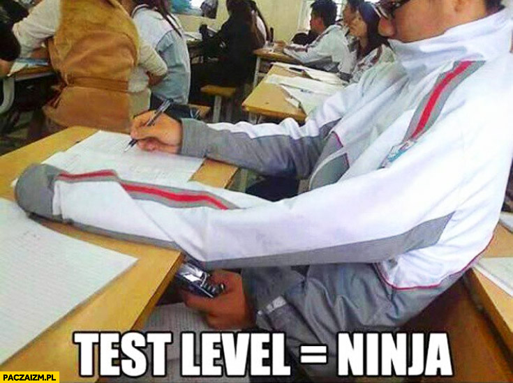 Test level ninja trzecia ręka z telefonem