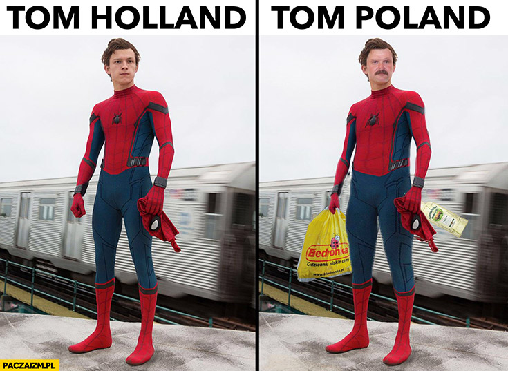 Tom Holland Tom Polland przeróbka Spiderman