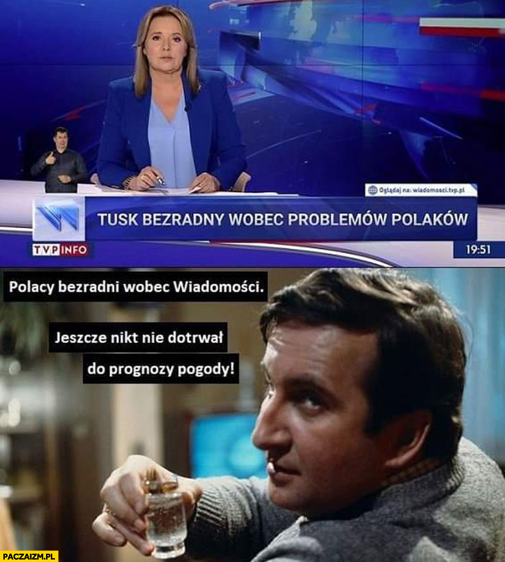 Tusk bezradny wobec problemów Polaków, Polacy bezradni wobec wiadomości drinking challenge