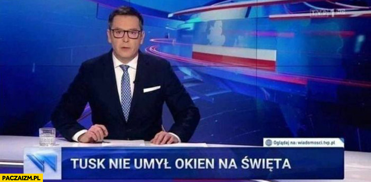 Tusk nie umył okien na święta pasek wiadomości TVP