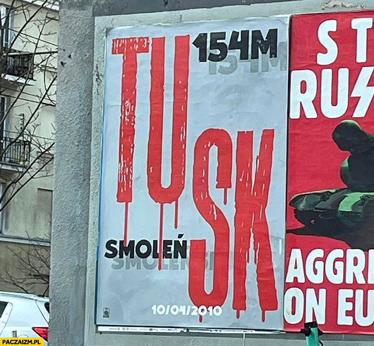 Tusk Tu-154m Smolensk plakat Donald Tusk