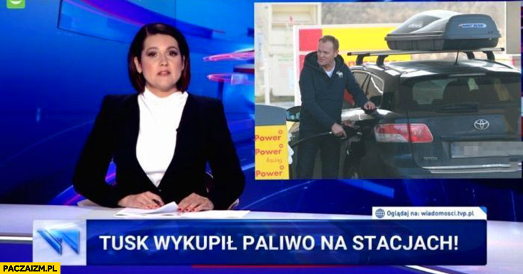 Tusk wykupił paliwo na stacjach pasek wiadomości TVP