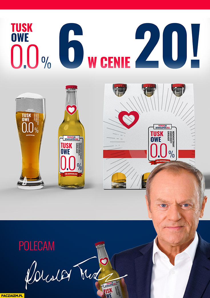 Tuskowe 0% piwo promocja kredyt 0% procent