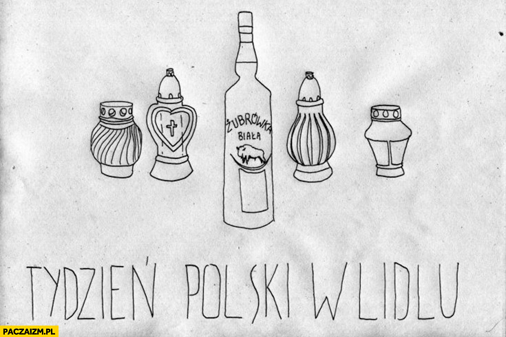 Tydzień polski w Lidlu znicze wódka Żubrówka