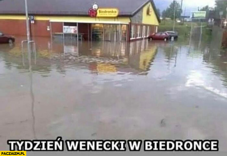 Tydzień wenecki w Biedronce powódź