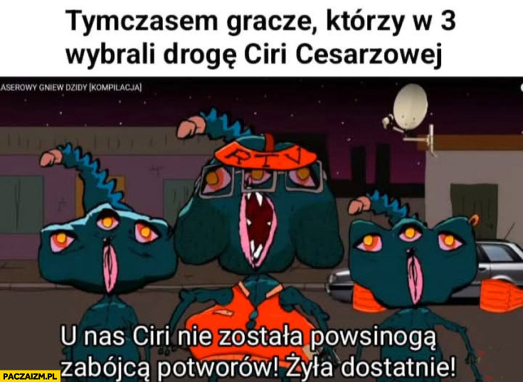 Tymczasem gracze którzy w 3 wybrali drogę Ciri cesarzowej u nas nie została powsinogą zabójca potworów